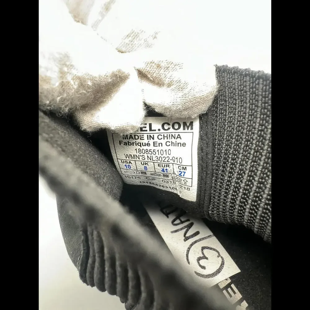 Sorel Joan of Arctic Leather Wedge Chelsea Boot Black Size 10 US - Picture 9 of 9
